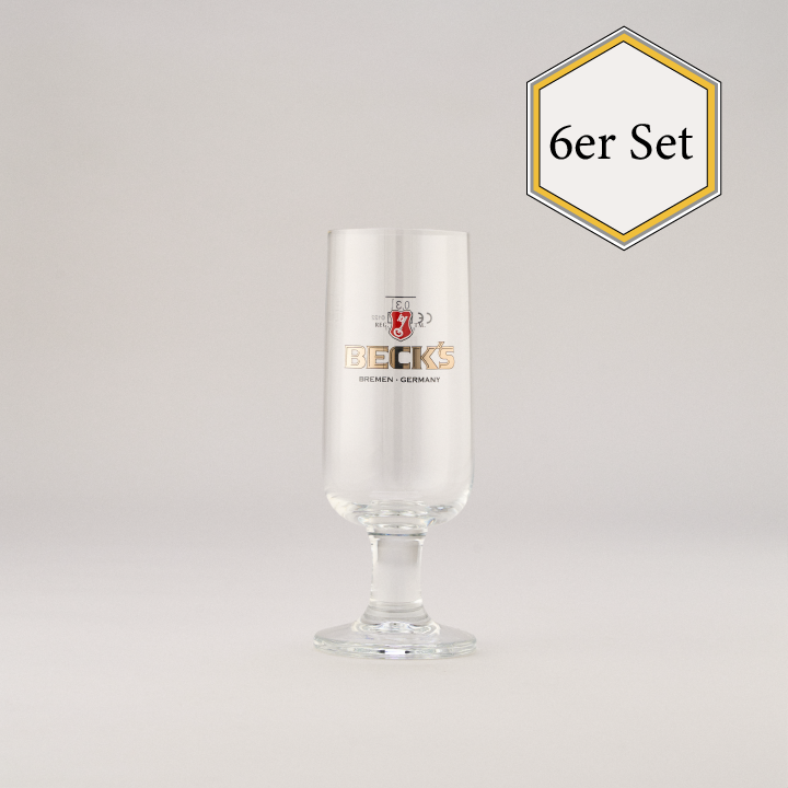 Beck´s Glas "Retropokal" - 0,3 - 6er Set