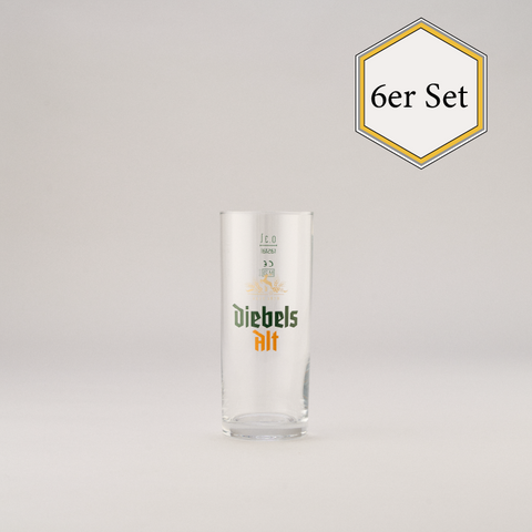Diebels Altbierbecher Bierglas - 0,2 - 6er Set