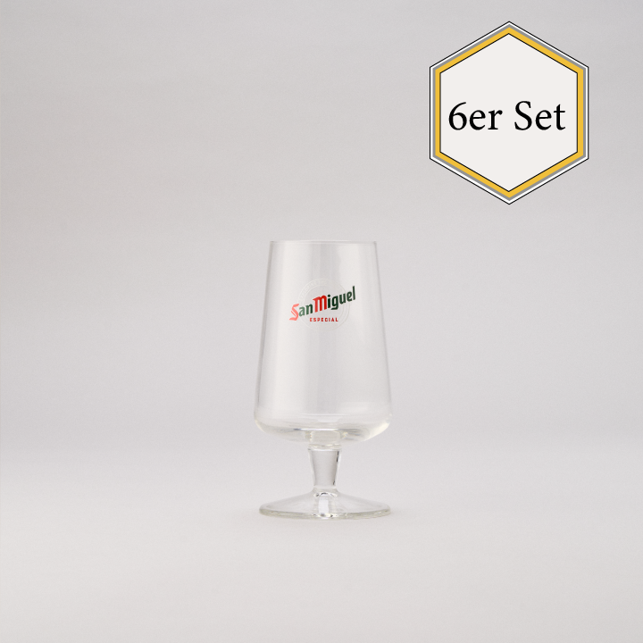 San Miguel Bierglas - 6er Set